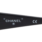 Chanel CC Logo Sunglasses Black Gold Acetate Rhinestone Eyewear — view 5