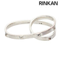 Hermes Clou de Double Finger Silver Ring