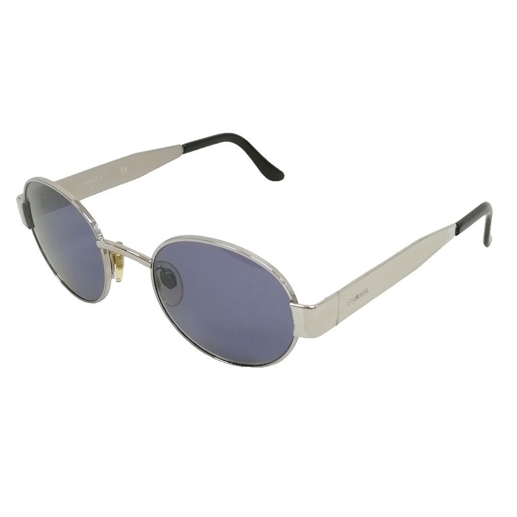 Chanel Sunglasses Vintage Metal Frame Silver Eyewear