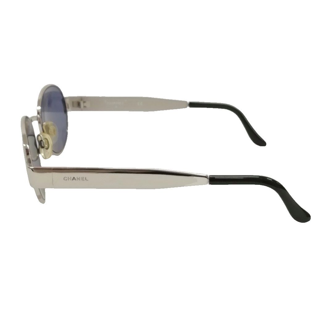 Chanel Sunglasses Vintage Metal Frame Silver Eyewear — view 3