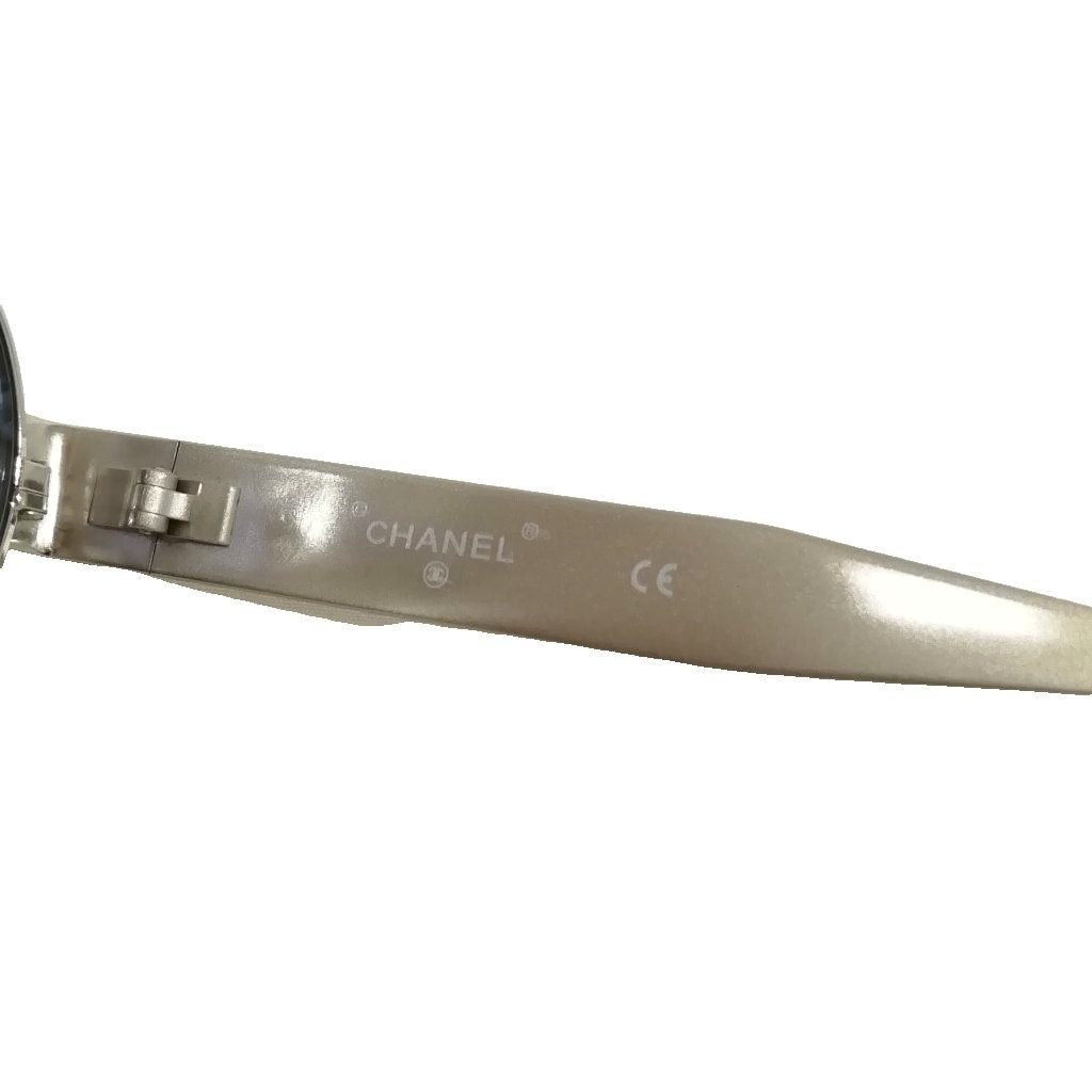 Chanel Sunglasses Vintage Metal Frame Silver Eyewear — view 6