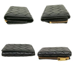 Bottega Veneta Intrecciato Trifold Wallet Compact Black — view 3