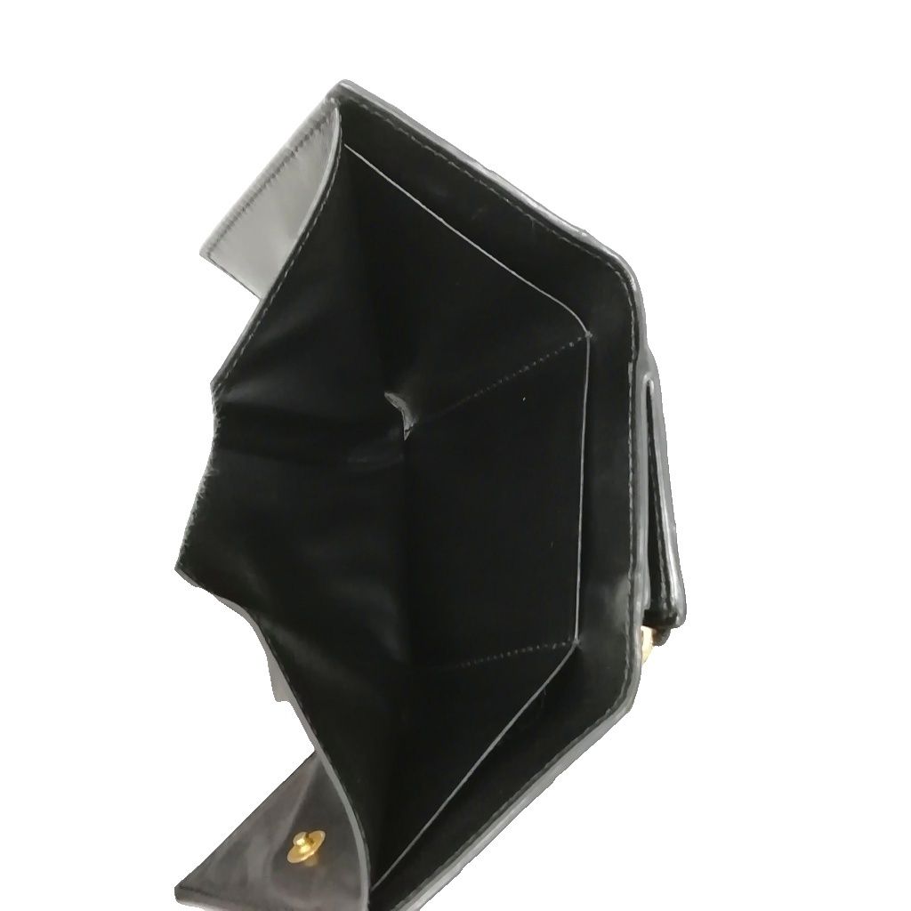 Bottega Veneta Intrecciato Trifold Wallet Compact Black — view 7
