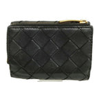 Bottega Veneta Intrecciato Trifold Wallet Compact Black — view 2