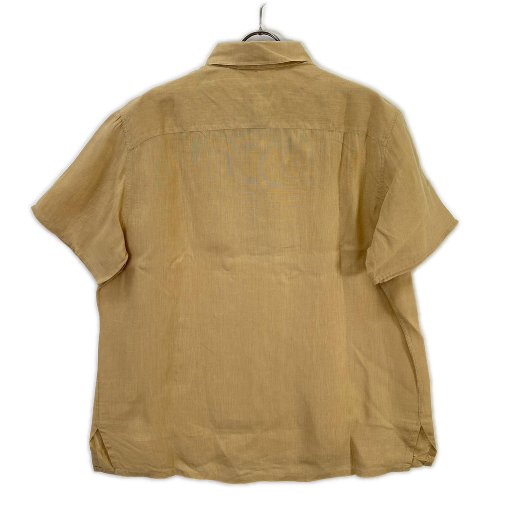 Hermes Linen Half Button Short Sleeve Shirt — view 2