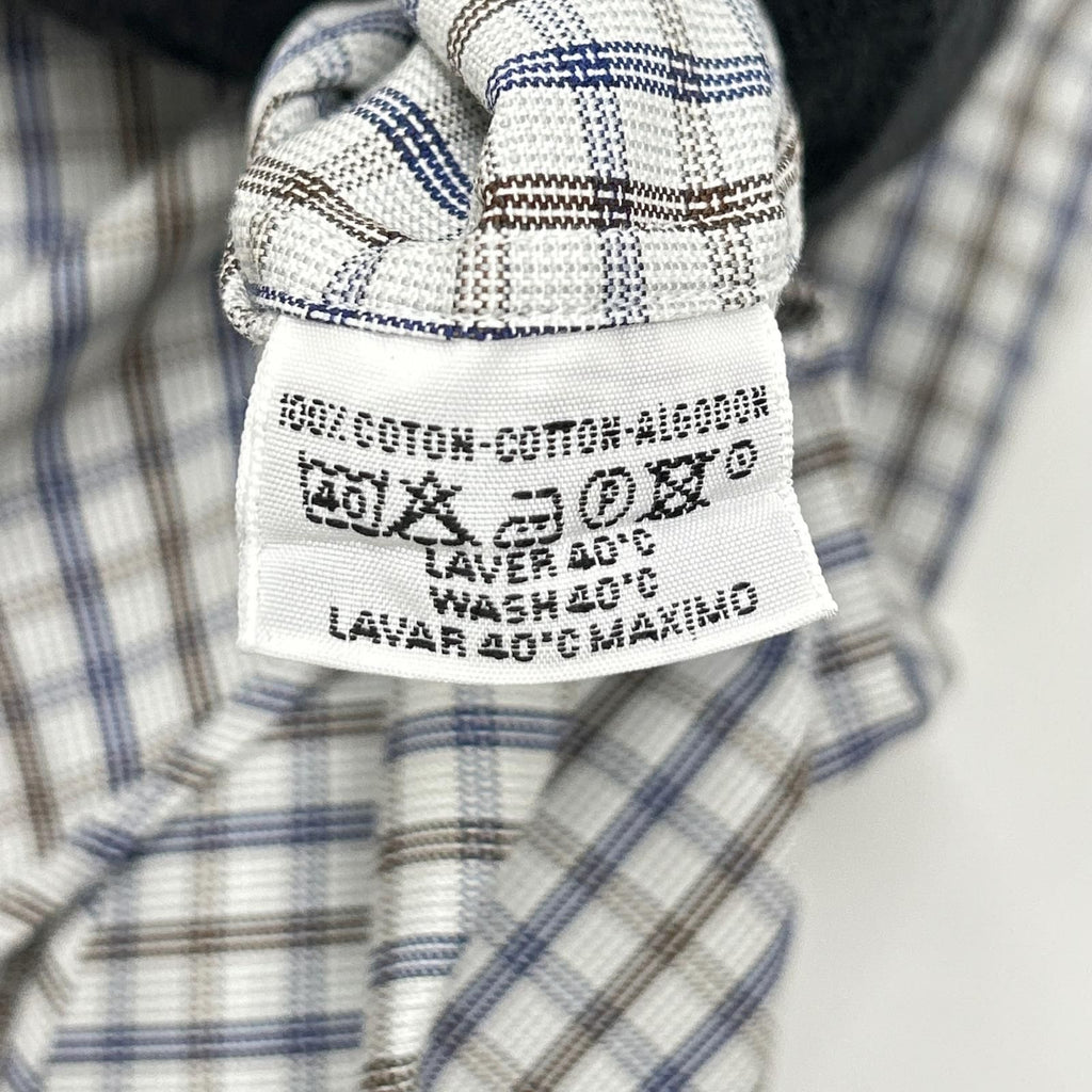 Hermes Check Series Button Long Sleeve Shirt — view 5