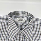 Hermes Check Series Button Long Sleeve Shirt — view 6