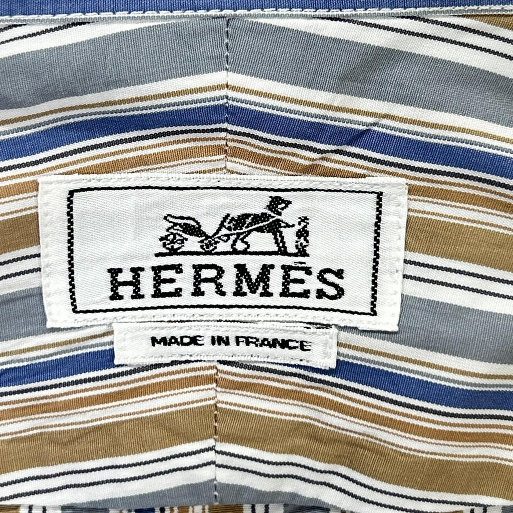 Hermes Striped Series Button Long Sleeve Shirt — view 4
