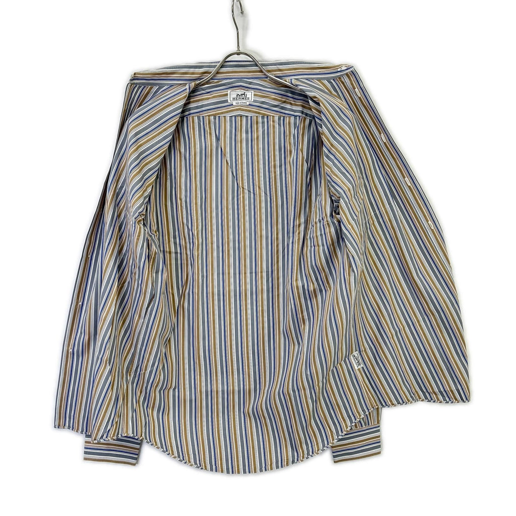 Hermes Striped Series Button Long Sleeve Shirt — view 3