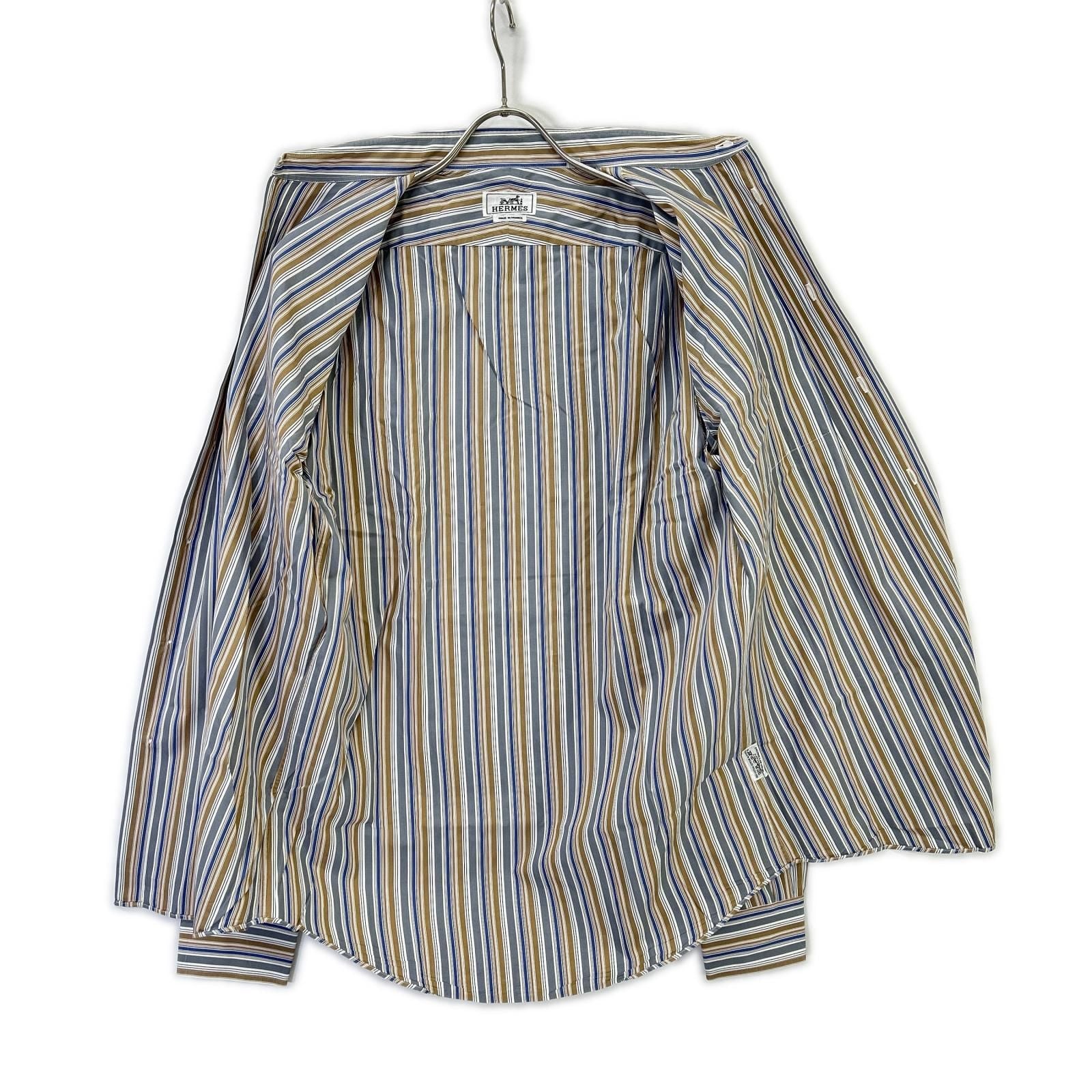 Hermes Striped Series Button Long Sleeve Shirt — view 3