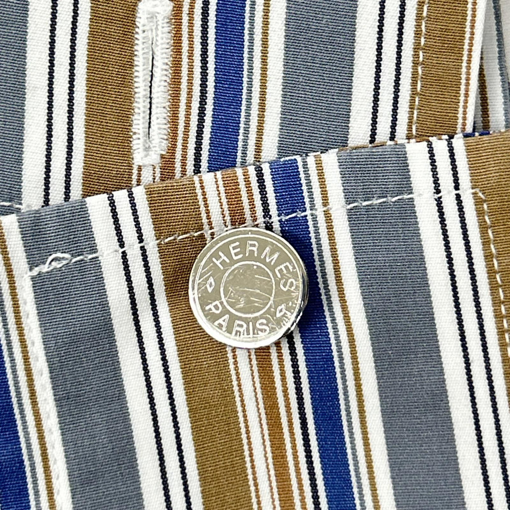 Hermes Striped Series Button Long Sleeve Shirt — view 8