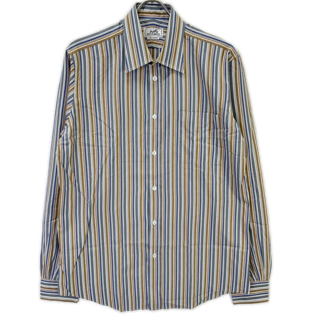 Hermes Striped Series Button Long Sleeve Shirt