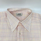 Hermes Check Series Button Long Sleeve Shirt — view 7