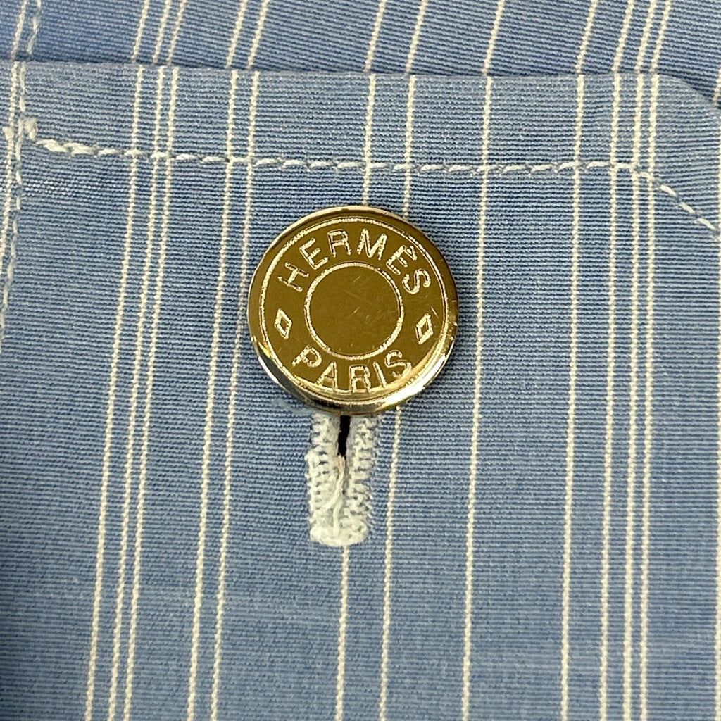 Hermes Striped Series Button Long Sleeve Shirt — view 8