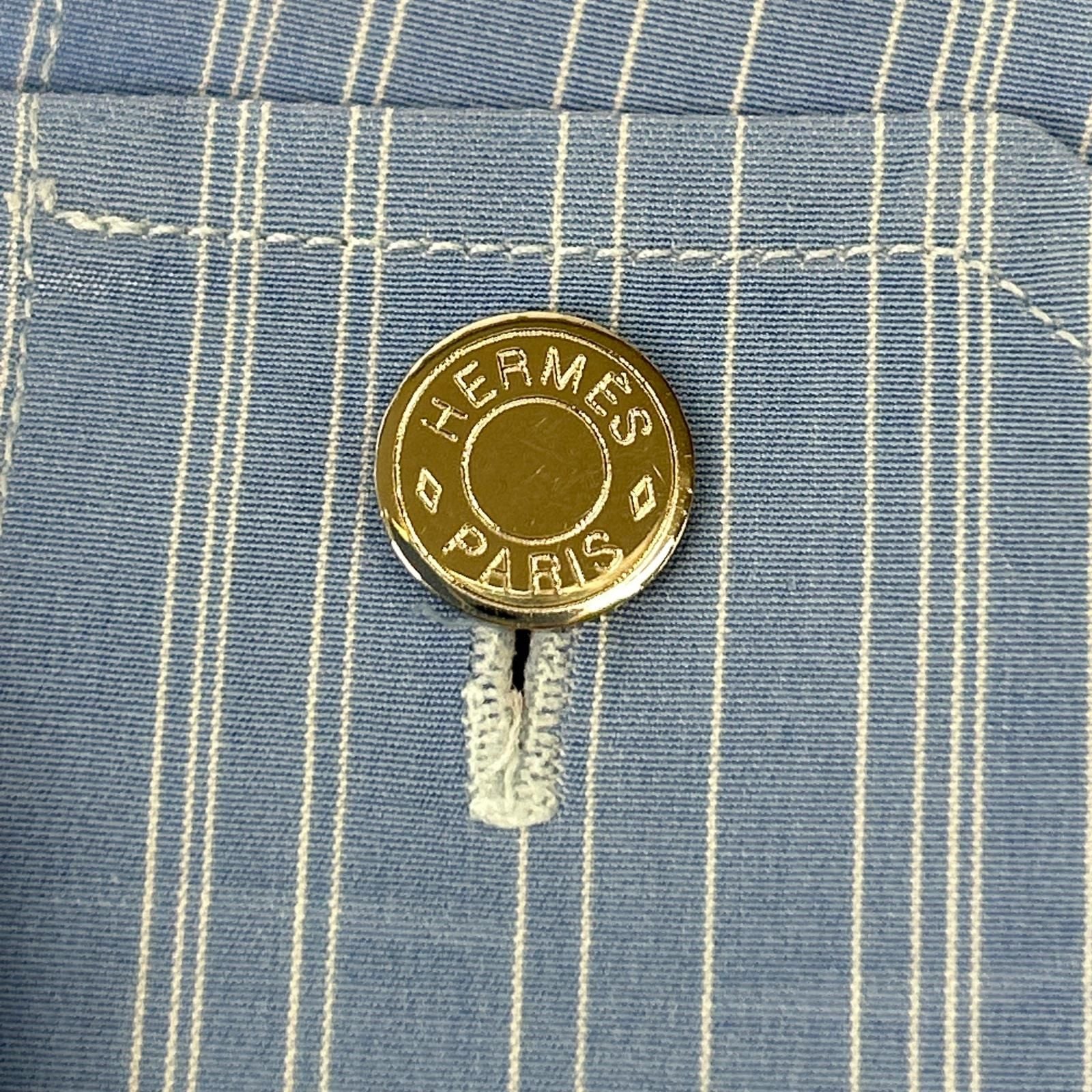 Hermes Striped Series Button Long Sleeve Shirt — view 8