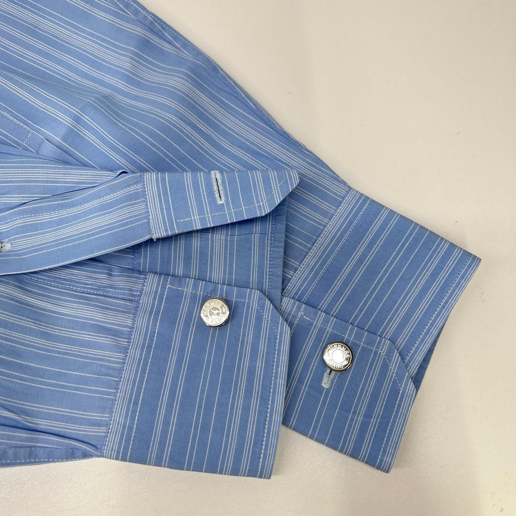 Hermes Striped Series Button Long Sleeve Shirt — view 7