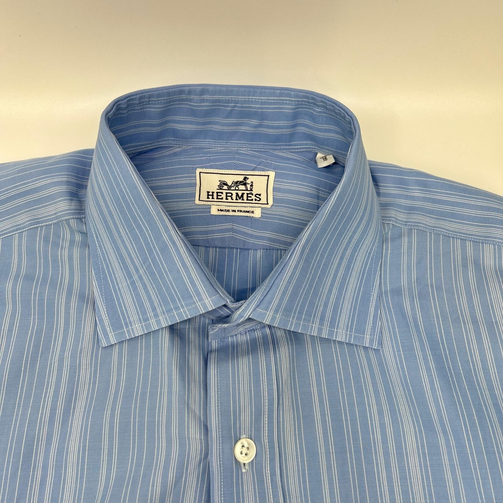 Hermes Striped Series Button Long Sleeve Shirt — view 6