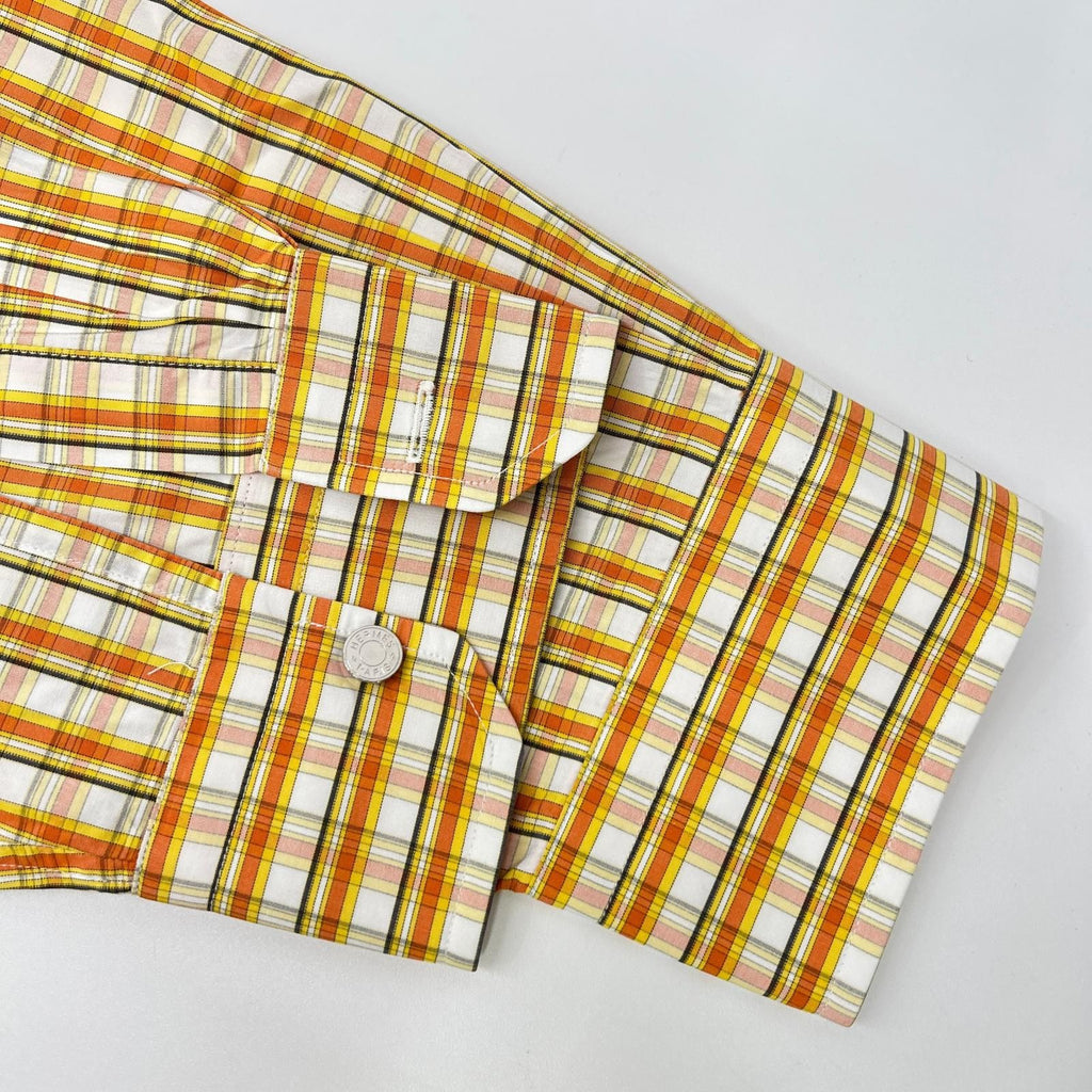 Hermes Check Series Button Down Long Sleeve Shirt — view 8