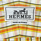 Hermes Check Series Button Down Long Sleeve Shirt — view 4