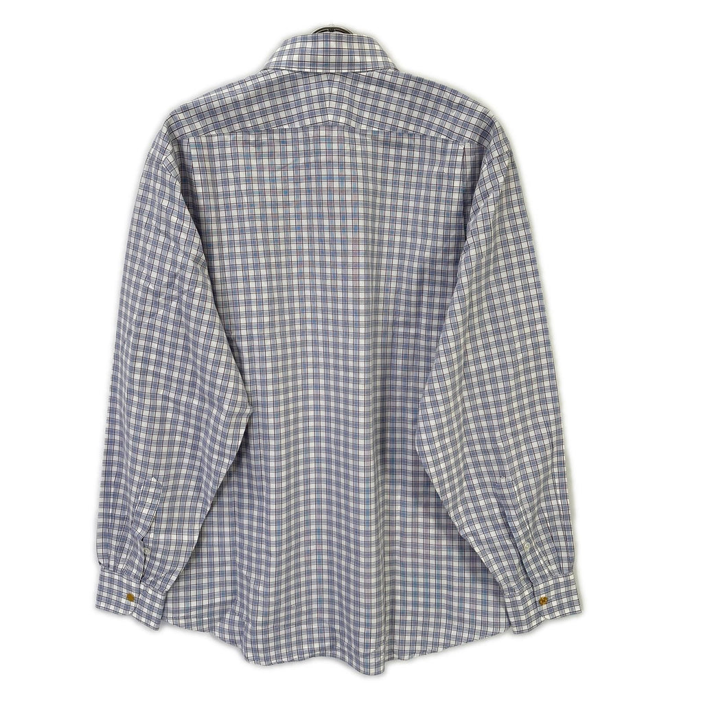 Hermes Check Series Button Long Sleeve Shirt — view 2