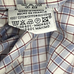 Hermes Check Series Button Long Sleeve Shirt — view 6