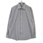 Hermes Check Series Button Long Sleeve Shirt