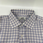 Hermes Check Series Button Long Sleeve Shirt — view 7