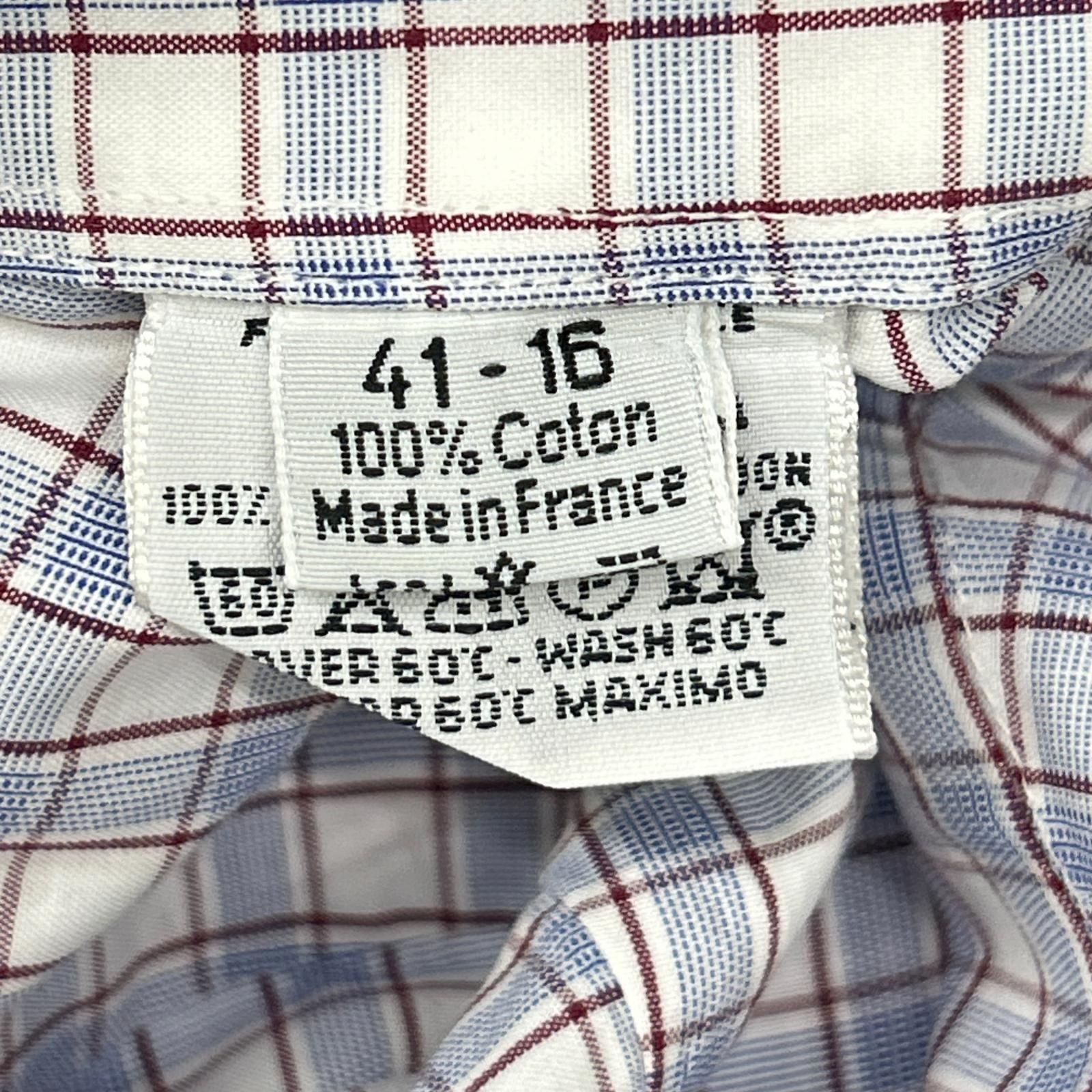 Hermes Check Series Button Long Sleeve Shirt — view 5