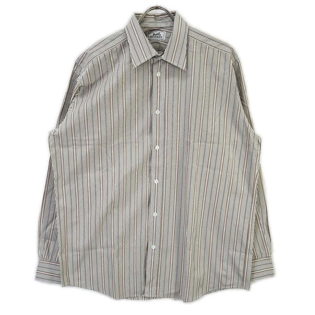 Hermes Striped Series Button Long Sleeve Shirt