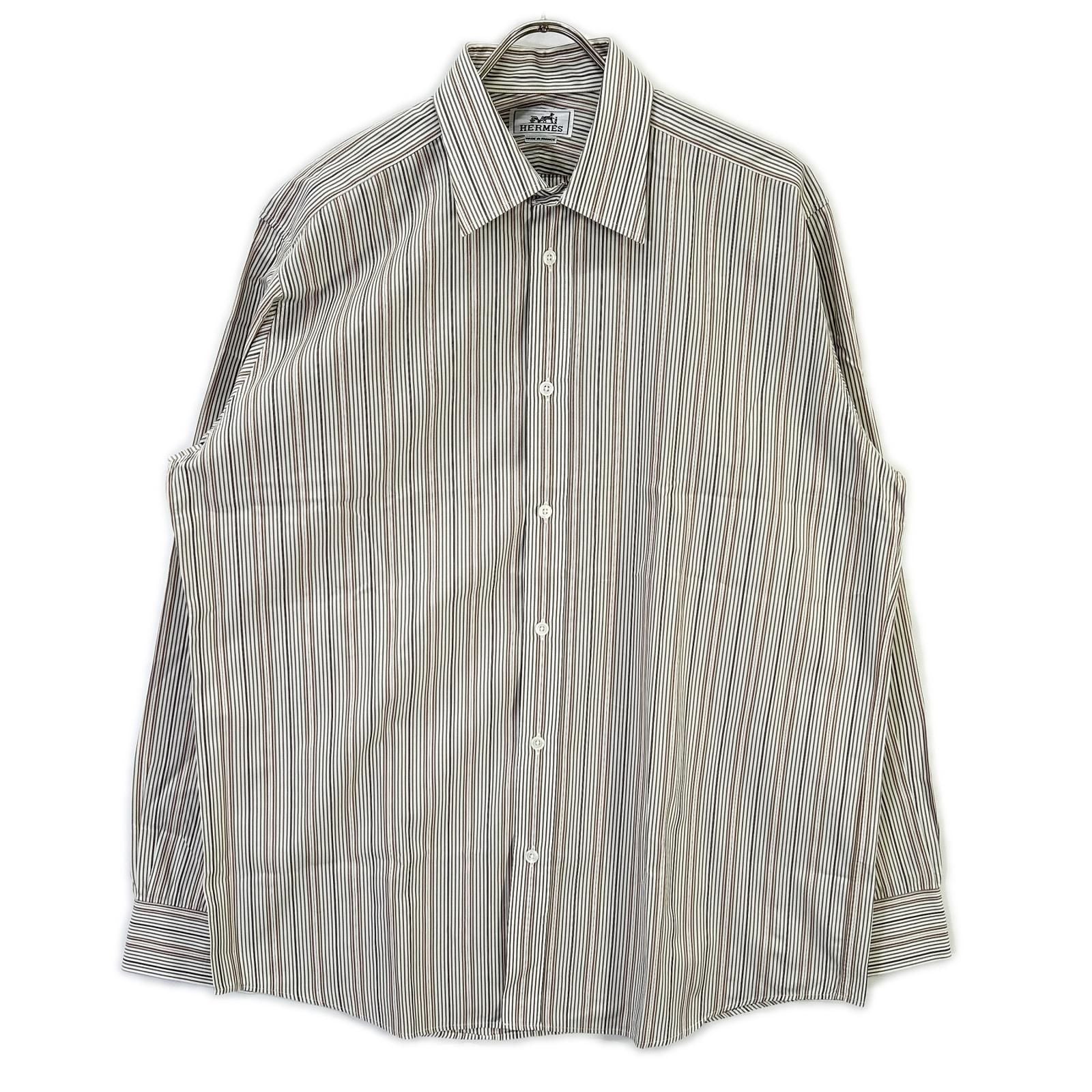 Hermes Striped Series Button Long Sleeve Shirt