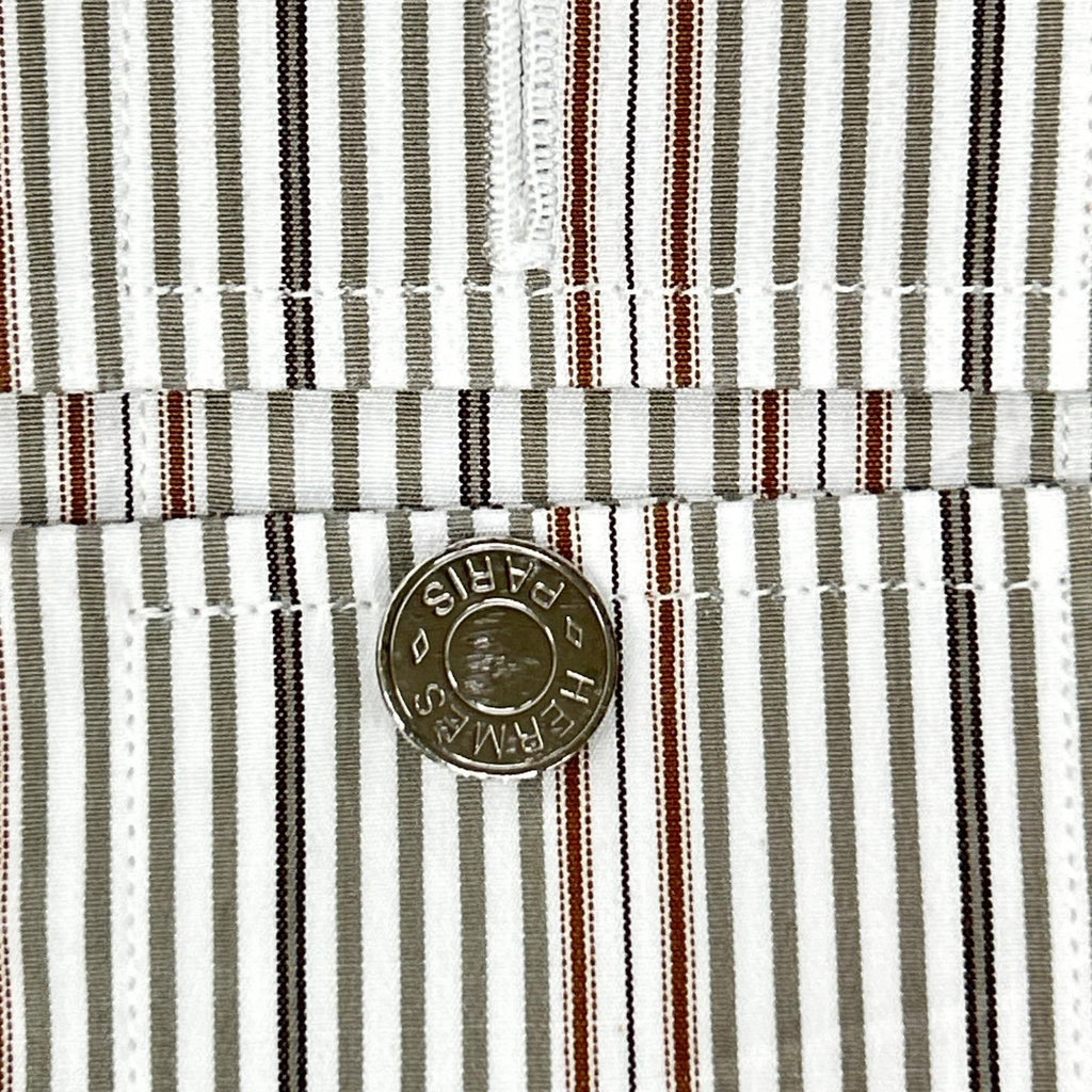 Hermes Striped Series Button Long Sleeve Shirt — view 8