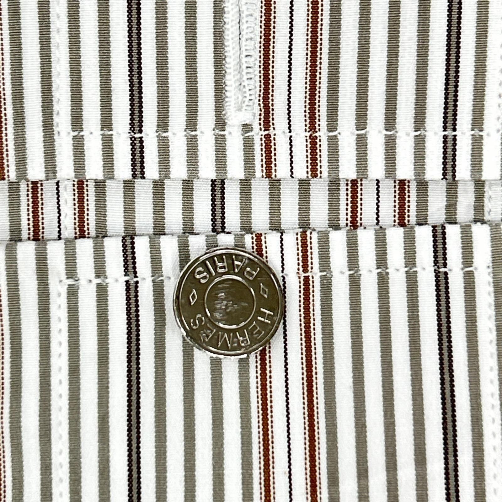 Hermes Striped Series Button Long Sleeve Shirt — view 8