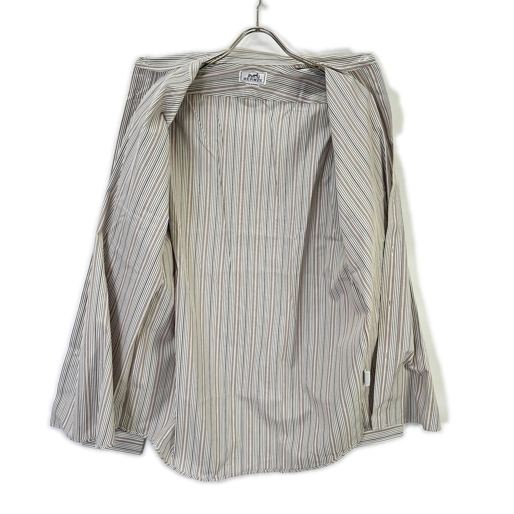 Hermes Striped Series Button Long Sleeve Shirt — view 3