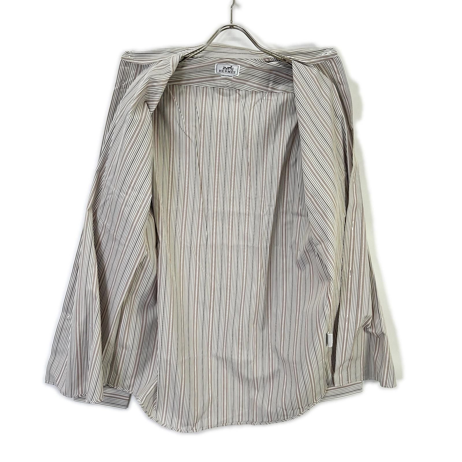 Hermes Striped Series Button Long Sleeve Shirt — view 3