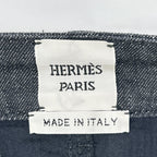 Hermes Indigo Series Button Denim Skirt 34 — view 4