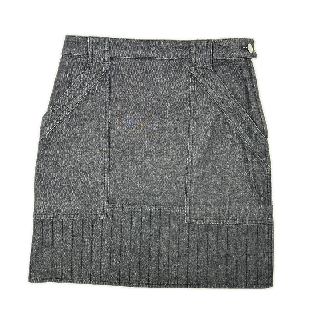 Hermes Indigo Series Button Denim Skirt 34
