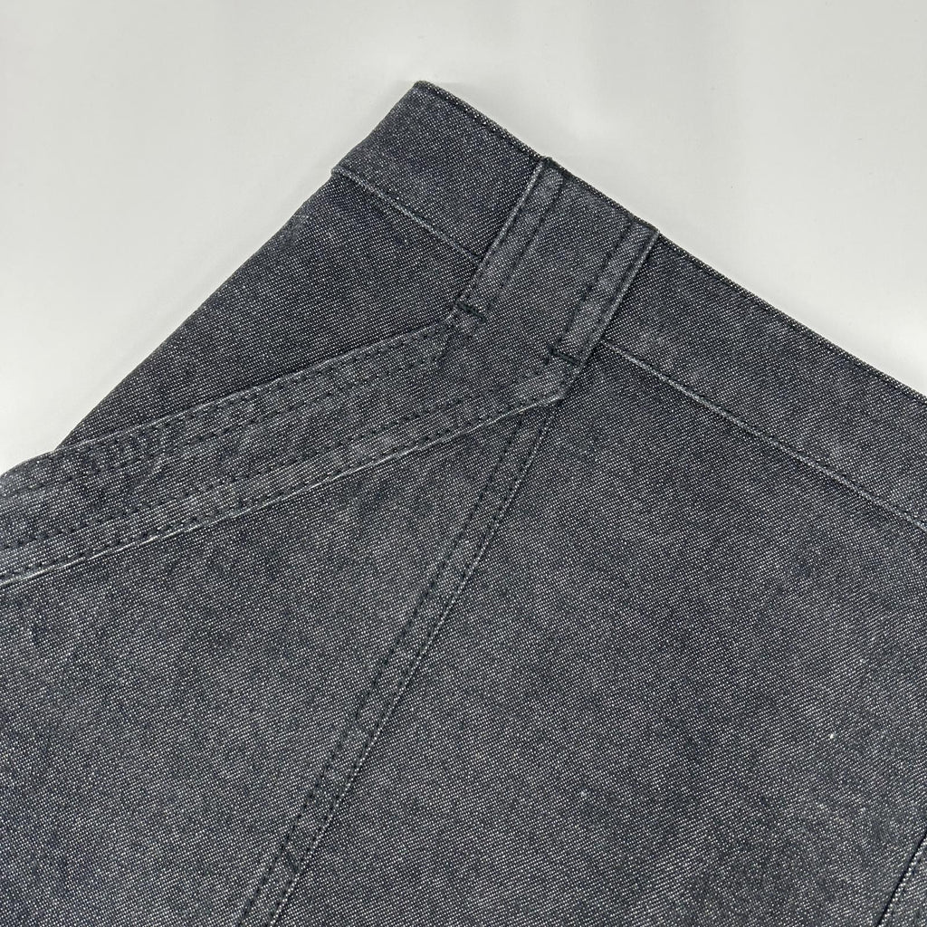 Hermes Indigo Series Button Denim Skirt 34 — view 7