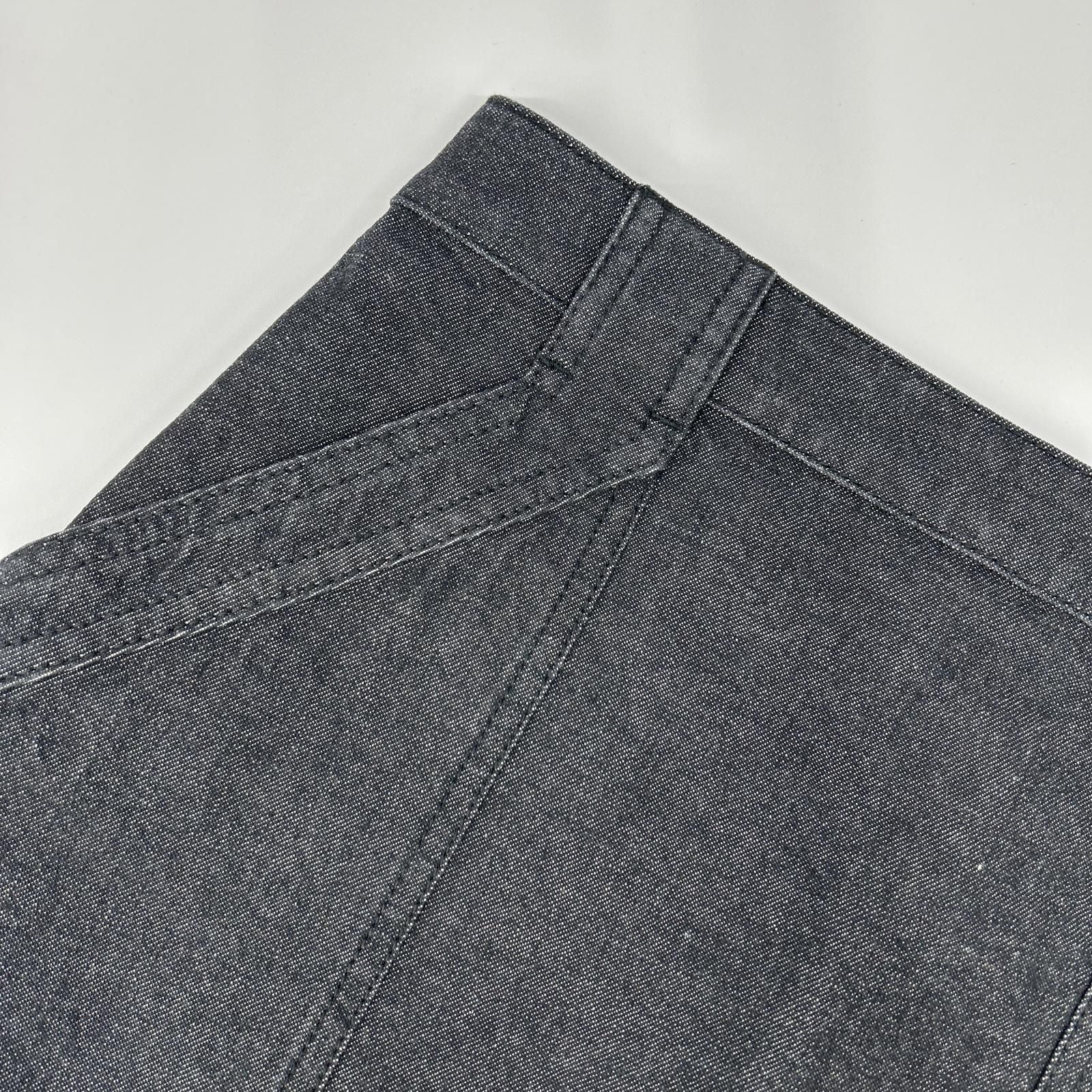 Hermes Indigo Series Button Denim Skirt 34 — view 7
