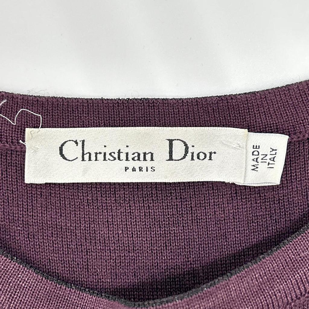 Dior Raf Simons Era Purple Wool Dress 34 — view 3