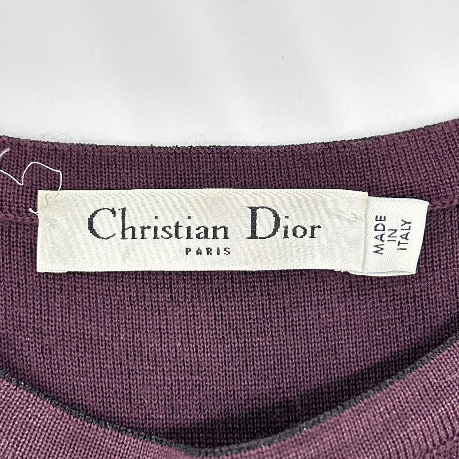 Dior Raf Simons Era Purple Wool Dress 34 — view 3