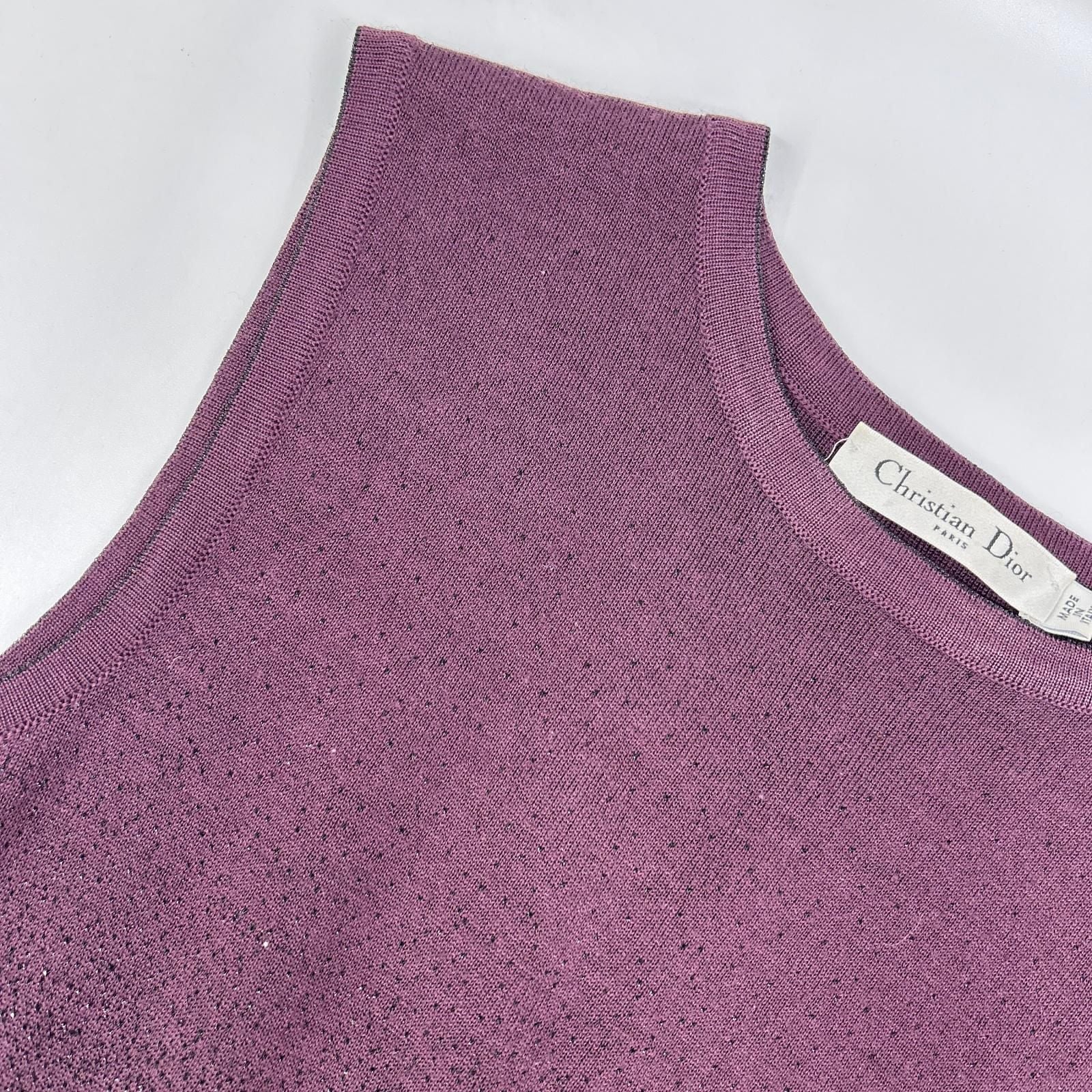 Dior Raf Simons Era Purple Wool Dress 34 — view 7