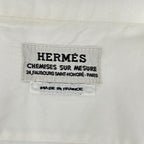Hermes Era White Cotton Regular Color Long Sleeve Shell Button Shirt — view 4
