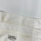 Hermes Era White Cotton Regular Color Long Sleeve Shell Button Shirt — view 8