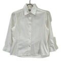 Hermes Era White Cotton Regular Color Long Sleeve Shell Button Shirt