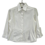 Hermes Era White Cotton Regular Color Long Sleeve Shell Button Shirt