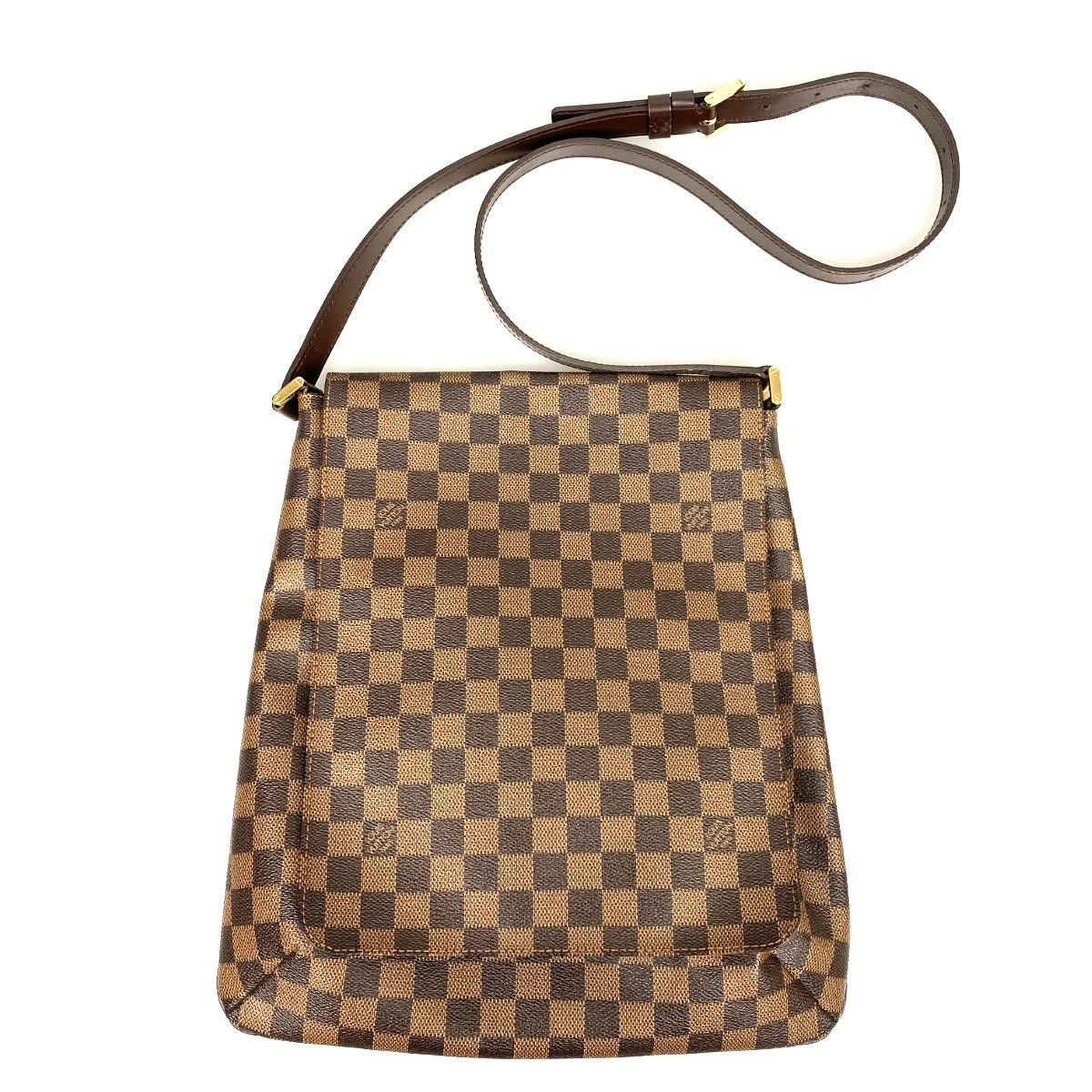 Louis Vuitton Damier Musette Shoulder Bag Brown