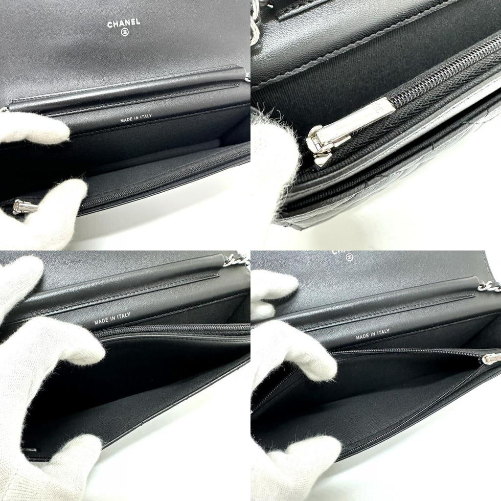 Chanel Shoulder Bag Star CC Logo Lambskin Black — view 8