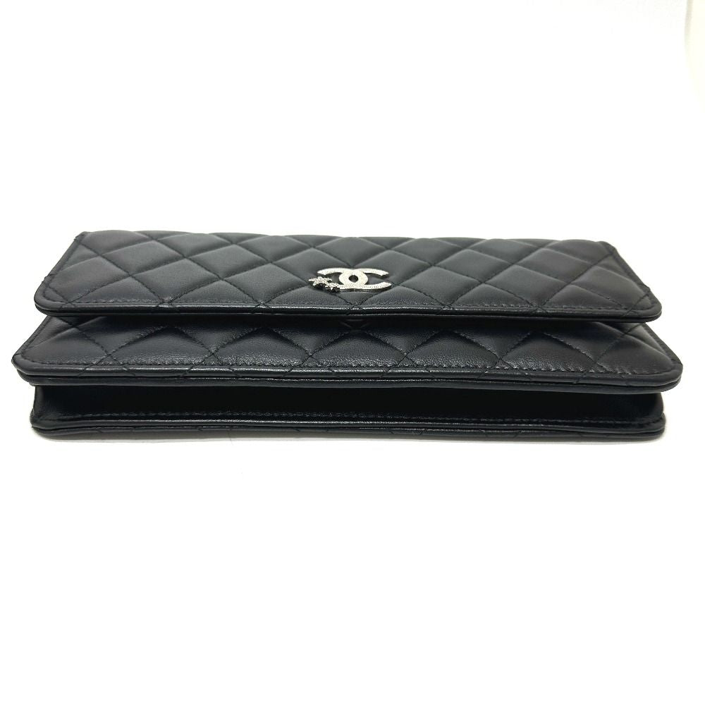 Chanel Shoulder Bag Star CC Logo Lambskin Black — view 3