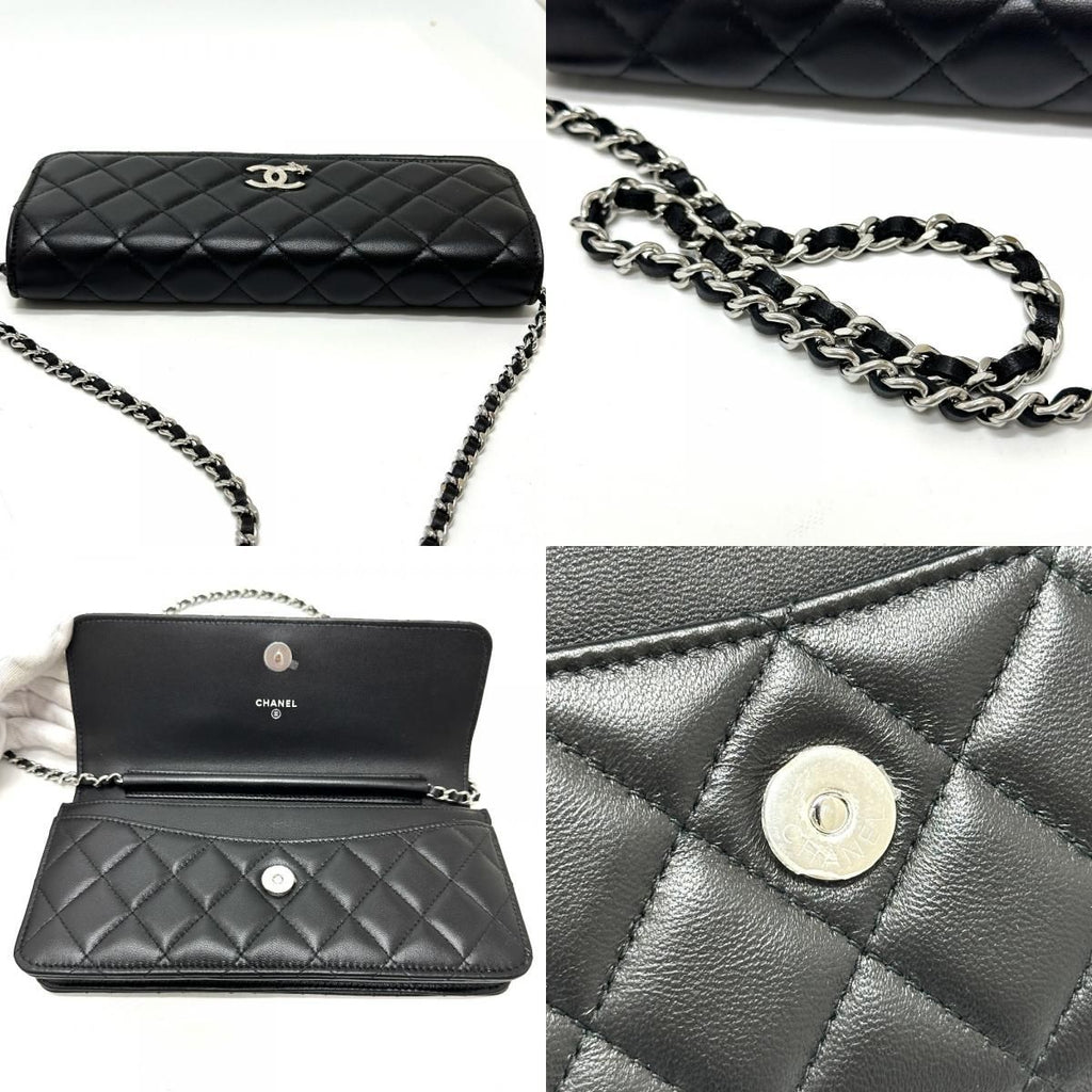 Chanel Shoulder Bag Star CC Logo Lambskin Black — view 7