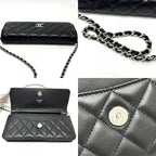 Chanel Shoulder Bag Star CC Logo Lambskin Black — view 7